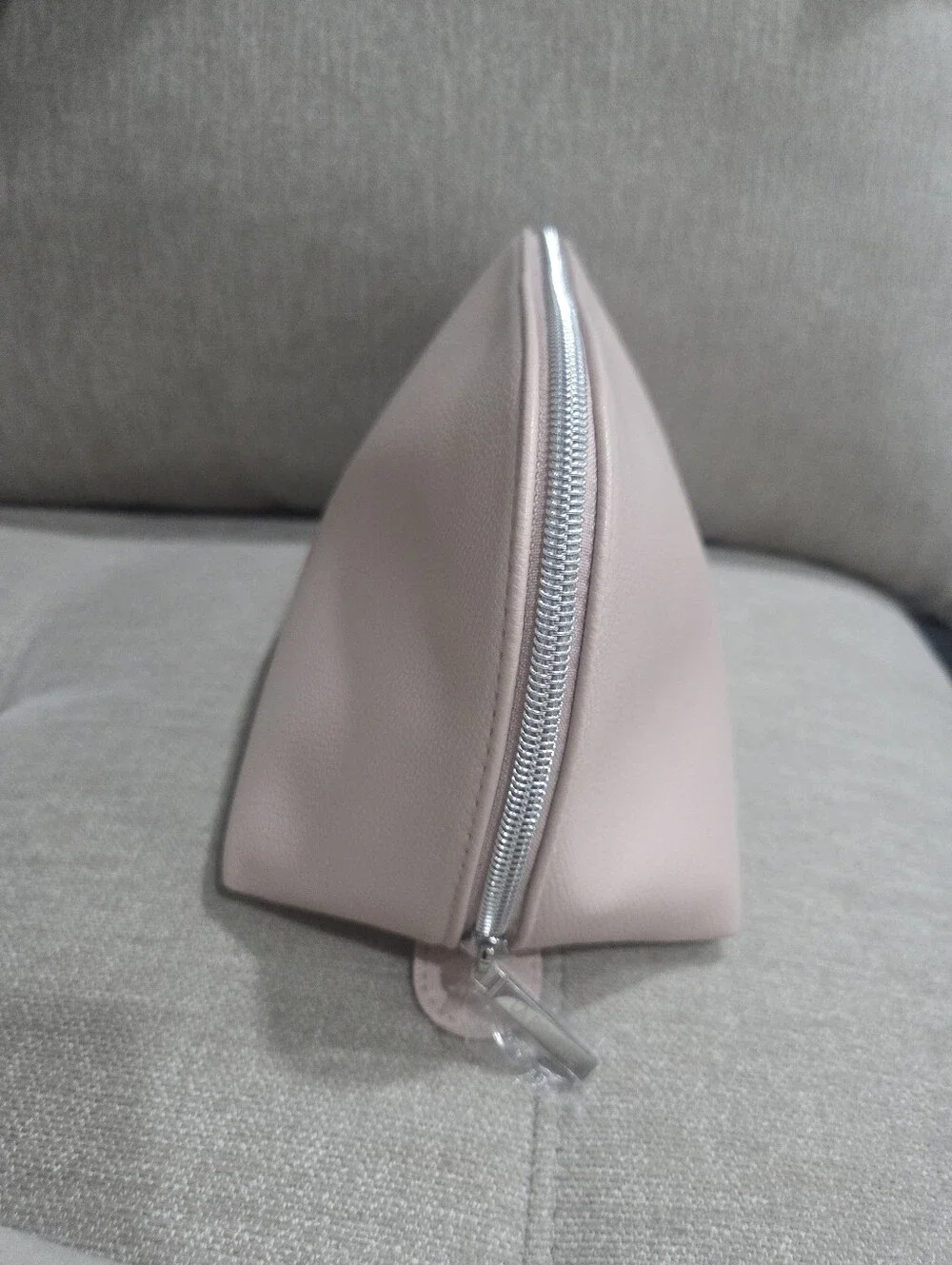 La Prairie Pink Leather Cosmetic Pouch